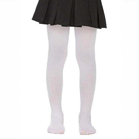 Penti Pretty Kız Çocuk Mikro 40 Külotlu Çorap Beyaz 3'lü Paket