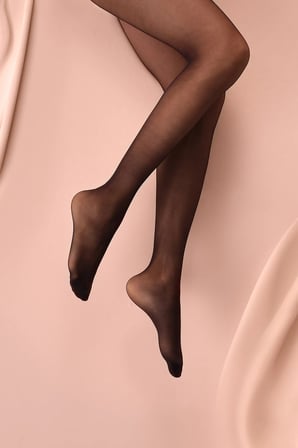 Cream Siyah Külotlu Çorap