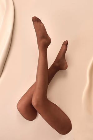 Cream Mürdüm Külotlu Çorap