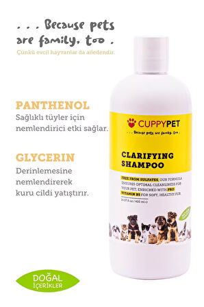 Cuppypet Evcil Hayvanlar İçin Arındırıcı Şampuan 400 ml