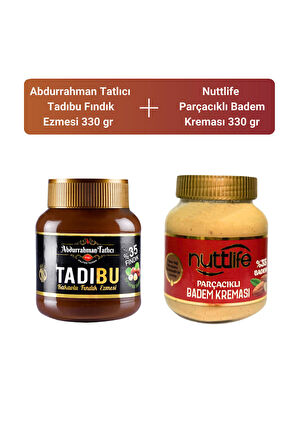 Abdurrahman Tatlıcı Tadıbu 330 gr+ Nuttlife Parçacıklı Badem Kreması 330 gr 