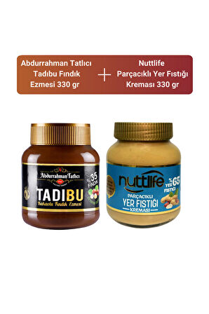 Abdurrahman Tatlıcı Tadıbu 330 gr+ Nuttlife Parçacıklı Yer Fıstığı Kreması 330 gr 