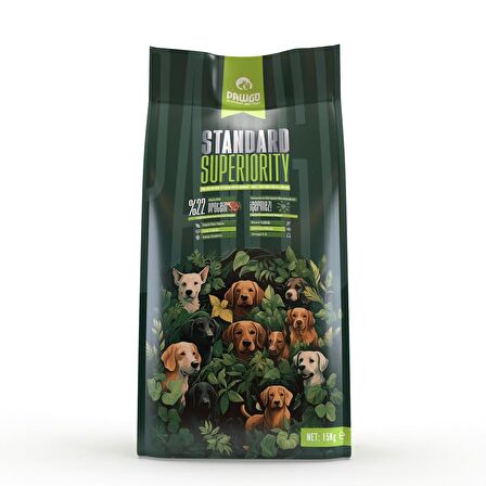 PAWGO Standard Superiority 15 Kg | Kuzu Etli | Yetişkin Köpek Maması