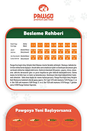PAWGO Salmon Supreme 10 Kg | Kısırlaştırılmış | Hypoallergenic | Somonlu | Kedi Maması