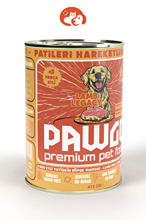 PAWGO Lamb Legacy | 415g X 24 | Yetişkin | Parça Etli | Köpek Yaş Mama