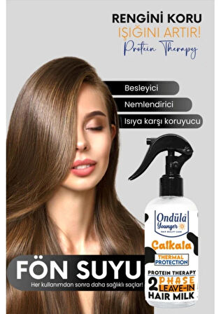 Ondüla Style Milk Therapy Protein - Güçlendirici Etki - Isı Koruyucu Çift Fazlı Fön Suyu - 250 ml