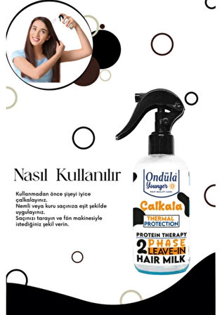 Ondüla Style Milk Therapy Protein - Güçlendirici Etki - Isı Koruyucu Çift Fazlı Fön Suyu - 250 ml