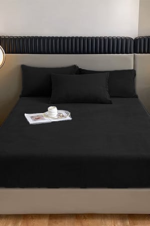 Kadife Kumaş Çift Kişilik Fitted Lastikli Çarşaf Takımı 160x200+30 cm