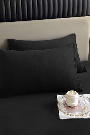 Kadife Kumaş Çift Kişilik Fitted Lastikli Çarşaf Takımı 160x200+30 cm