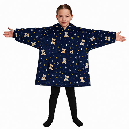 Çocuk Giyilebilir Battaniye Wellsoft Unisex Oversize