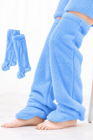 Wellsoft Peluş Diz Üstü Ev Çorabı Uzun Çorap