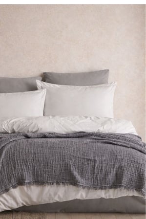 4 Katlı Müslin Pike Çift Kişilik I Battal Boy  – %100 Pamuklu, Nefes Alabilir, Yumuşak Dokulu Dört Mevsim Kullanım 240x260 cm