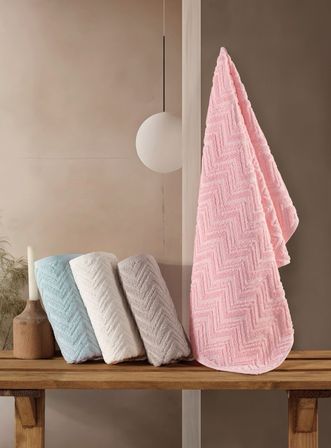 Karessa 4'lü %100 Pamuk Jakarlı El Banyo Havlu 50x90