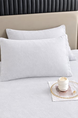 Kadife Kumaş Çift Kişilik Fitted Lastikli Çarşaf Takımı 160x200+30 cm