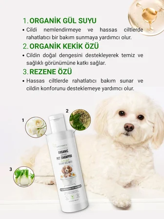 Greenwich Kedi ve Köpek Şampuanı 400 ml – Doğal İçerikli Vegan Şampuan | Günlük Tüy Bakımı, Nazik Temizlik ve Ekonomik Boy