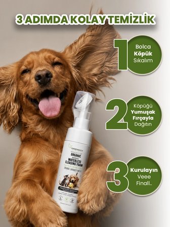Greenwich Kedi ve Köpek Pati Temizleme Köpüğü 150 ml – Durulama Gerektirmeyen Vegan Temizleme Köpüğü | Günlük Pati Hijyeni ve Pratik Bakım Desteği