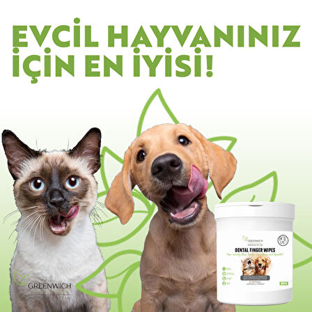 Diş Temizleme Parmak Islak Mendil Plak Tartar Ağız Kokusu Giderici Kedi Köpek İçin