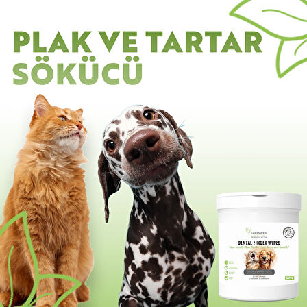 Diş Temizleme Parmak Islak Mendil Plak Tartar Ağız Kokusu Giderici Kedi Köpek İçin