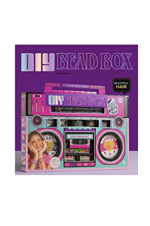 Renkli Boncuk ve İp Saç - Bileklik Örgü Seti- radio bead box KSY924