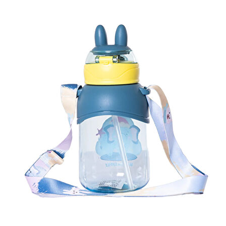 Vagonlife Pipetli Su Matarası 650 ml Mavi