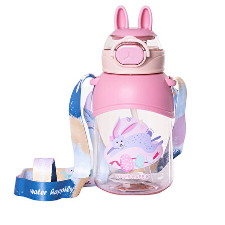 Vagonlife Pipetli Su Matarası 650 ml Pembe