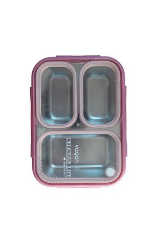 Vagonlife XC-7097 620ml Pembe Çelik Beslenme Kutusu