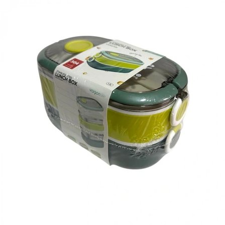 Vagon Life 900 ml Beslenme Kutusu İki Katlı VGN-6729 Yeşil