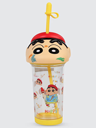 Vagonlife Crayon Shinchan Tritan Pipetli Matara 500 ml Sarı