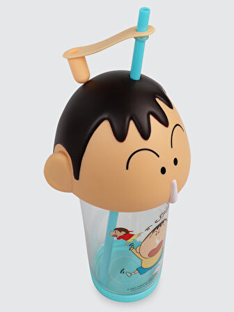 Vagonlife Crayon Shinchan Tritan Pipetli Matara 500 ml Turkuaz