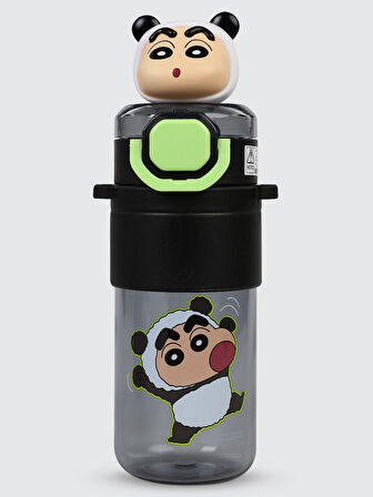 Vagonlife Crayon Shinchan Tritan Pipetli Matara 650 ml Siyah