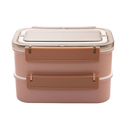 Vagonlife Paslanmaz Çelik 1600ml Lunch Box Pembe