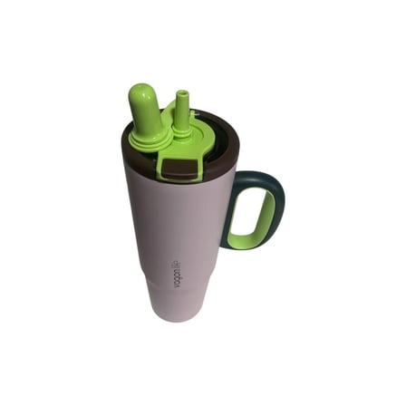 Vagonlife VGN1114 Çelik Suluk Matara Pembe 1200ML Kulplu Çift Kullanım Pipetli/Pipetsiz