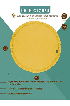 Bebek/Çocuk Oyun Halısı, Yenidoğan Emekleme Pedi, Aktivite Matı, Çok Amaçlı Minder, Kampçı Serisi