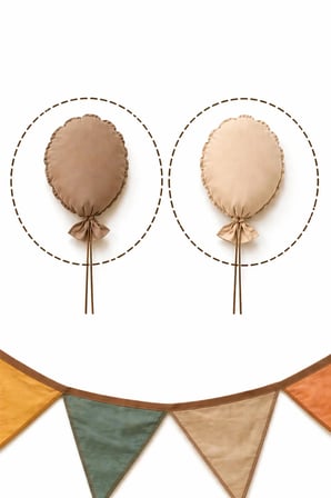 Çocuk Odası Dekorasyonu 2'li Balon Set, Bebek Odası Dekoratif Balon, Duvar Dekorasyonu, Kum & Kapiçino
