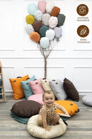 Çocuk Odası Dekorasyonu 3'lü Balon Set, Bebek Odası Dekoratif Balon, Duvar Dekorasyonu