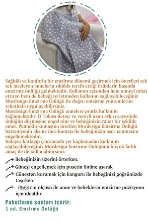 Bebek Emzirme Örtüsü / Önlüğü, Çok Amaçlı Yenidoğan için Örtü, Big Stars Serisi, Gri