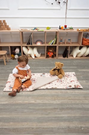 Çocuk İçin Taşınabilir Yatak Seti, Kreş & Kampet Yatağı, Montessori Yatak, Animal, Travel Serisi