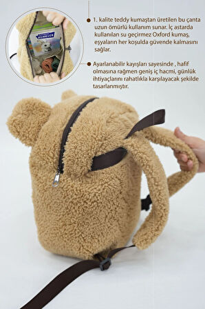 Çocuk Sırt Çantası: Kreş/Anasınıfı İçin Teddy Kumaş Çanta, My First Bag Morteddy Serisi