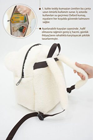 Çocuk Sırt Çantası: Kreş/Anasınıfı İçin Teddy Kumaş Çanta, My First Bag Morteddy Serisi