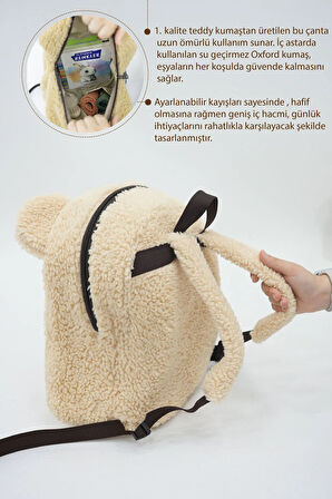 Çocuk Sırt Çantası: Kreş/Anasınıfı İçin Teddy Kumaş Çanta, My First Bag Morteddy Serisi