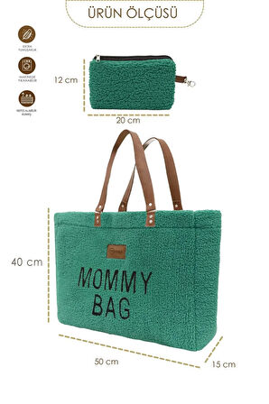 Mommy Bag, Anne Bebek Bakım Çantası, Cüzdan Hediyeli, XL Büyük Boy, Kadın Çantası, Morteddy Serisi,