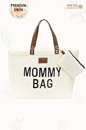 Mommy Bag, Anne Bebek Bakım Çantası, Cüzdan Hediyeli, XL Büyük Boy, Kadın Çantası, Morteddy Serisi