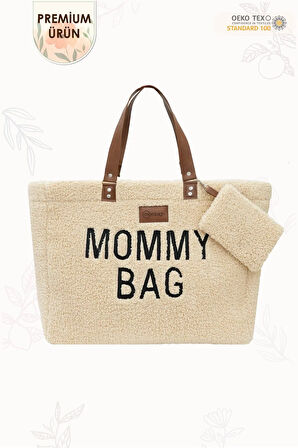 Mommy Bag,Anne Bebek Bakım Çantası,Cüzdan Hediyeli, XL Büyük Boy,Kadın Çantası,Morteddy Serisi