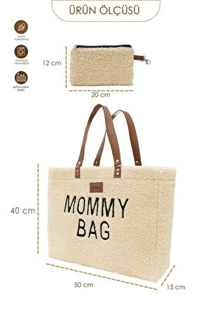 Mommy Bag,Anne Bebek Bakım Çantası,Cüzdan Hediyeli, XL Büyük Boy,Kadın Çantası,Morteddy Serisi