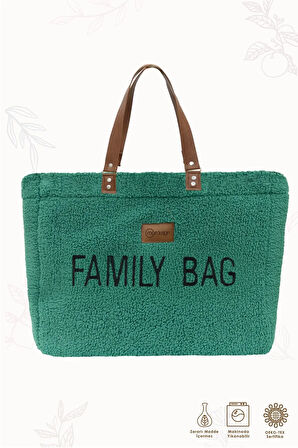 Family Bag,Anne Bebek Bakım Çantası,Cüzdan , XL Büyük Boy,Kadın Çantası,Morteddy Serisi