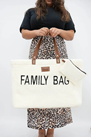 Family Bag,Anne Bebek Bakım Çantası,Cüzdan , XL Büyük Boy,Kadın Çantası,Morteddy Serisi