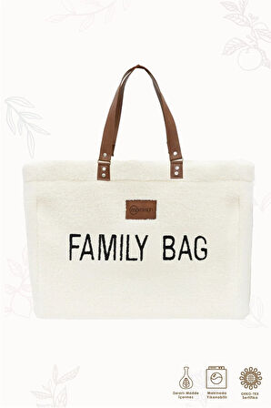 Family Bag,Anne Bebek Bakım Çantası,Cüzdan , XL Büyük Boy,Kadın Çantası,Morteddy Serisi