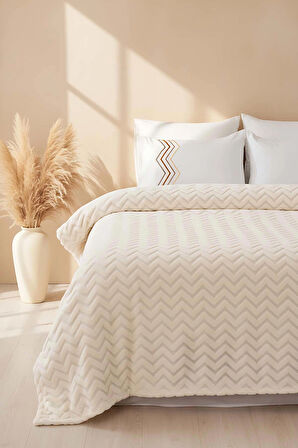 Jakarlı Raşel İskandinav Yatak Örtüsü Seti Çift Kişilik Set Bohem Punch Desen