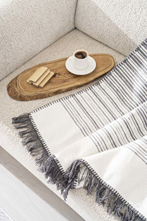 Veloura Antrasit Tek Kişilik Battaniye - Tv Battaniyesi 135x180 cm