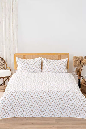 Maria Çift Kişilik Kortlu Kapitone Yatak Örtüsü Takımı 3 Parça Uyku Seti